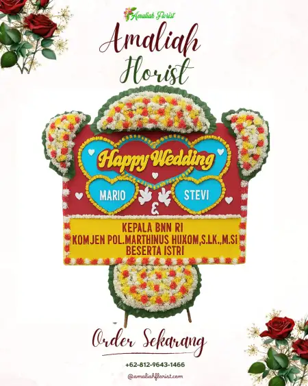 Papan Bunga Pernikahan Bahuga